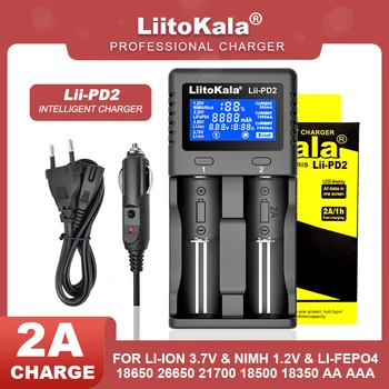 1-5 Бр. Liitokala Lii-PD2 3,2 ДО 3,7 НА 3,8 1,2 В 25500 18650 18350 26650 20700 21700 14500 Нимх Литиева батерия LiFePO4 Зарядно устройство