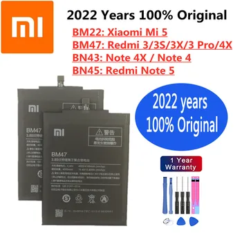 2022 година Xiaomi Оригинална Батерия За Xiaomi Mi 5 Redmi 3/3 S/3X/3 Pro/4X Redmi Note 5 / 4X/4 Note5 Note4x на Батерията