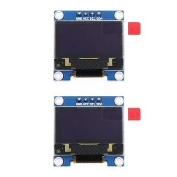 2X0,96 Инча IIC I2C Сериен GND 128X64 OLED LCD Дисплей с Led Дисплей Модул SSD1306 За Arduino Комплект Бял Дисплей