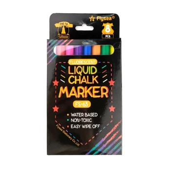 8 опаковки маркерных дръжки-хайлайтеров, цветни стираемые течни пастели, флуоресцентни дръжки