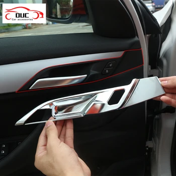 ABS Хромирана Автомобилна Вътрешна Врата копчето на Кутията Вратата на Купата Защитна Подплата Стикер За BMW X1 F48 X2 F47 2016-2021 Auot Аксесоар За Интериора