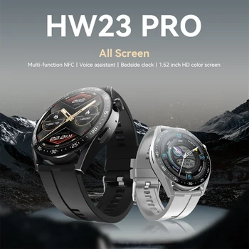HW23 Pro NFC смарт часовници мъжки 360 * 360 ТФТ Екран сърдечната Честота Bluetooth предизвикателство Водоустойчив IP67 мониторинг на сърдечната честота умен часовник