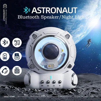 Led нощна светлина астронавти, с регулируема яркост, гама цветове, което променя цвета си, с Bluetooth-високоговорител, нощна лампа за дома спални, подарък за деца