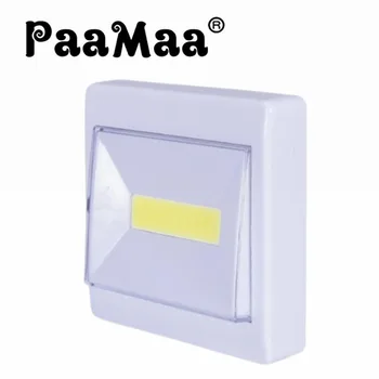 PaaMaa супер ярък COB превключвател на led нощна светлина led, с монтиран на стената лампа на батерии Безжичен шкаф под шкаф за кухня