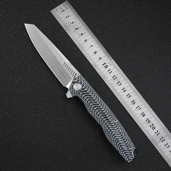 TwoSun TS16 D2 Стоманена сгъваем нож с дръжка G10 за оцеляване в къмпинга, спасение, защита, лов EDC