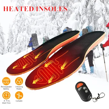 USB-акумулаторна стелки за обувки с контролирана температура и топъл, зимни ястия за крака с wi-fi дистанционно управление за каране на ски на открито