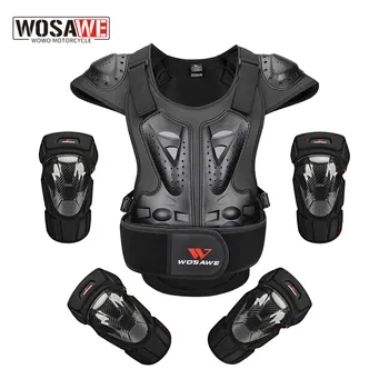 WOSAWE Morocross Защитна Жилетка за цялото Тяло, Жилетка, комплект, Състезателна Мотоциклетът Броня, Защита на коляното и Лакътя, за Възрастни, предпазни средства за мото