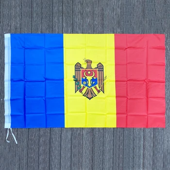 xvggdg Флаг Молдова Банер 90*150 см Окачен Националният флаг на Молдова
