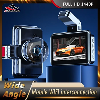 Автомобилен видеорекордер dvr 1440 P Dash камера с двойна леща DVR Рекордер G-сензор циклична запис, Мониторинг паркиране
