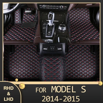 Автомобилни постелки MIDOON за Tesla MODEL S 2014 2015 Потребителски автоматично подложки за краката, авто килим калъф