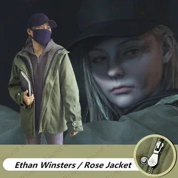Биологична опасност 8 село Итън Уинтерс Cosplay костюм зима есен топло палто розово на армейско зелено яке