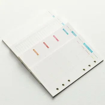 Вътрешна хартия Candy различни видове, за спирално лаптоп: планер на седмица/ ден / месец, списък на