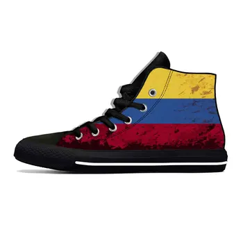 Гореща Колумбия, гордостта на Колумбийския хартата, патриотическая мода, Ежедневни тъканта, обувки с висок берцем, мъжки и женски маратонки, класически обувки на висок ток
