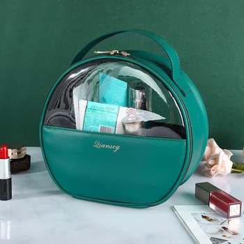 Дамски косметичка, чанта за грим, преносима пътна чанта с цип, водоустойчива чанта за съхранение на тоалетни принадлежности, органайзер за измиване на банята и красота
