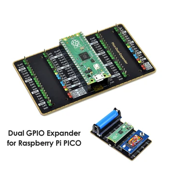 Двоен модул разширение GPIO USB конектор горивна такса за разширяване на Raspberry Pi PICO два комплекта штекерных конектори