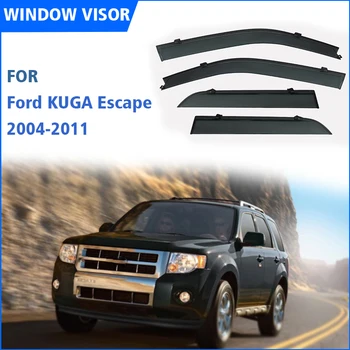 ЗА Ford Escape, Kuga 2004-2011 Прозорец Очила за Защита От Дъжд на Прозореца Дъждобран Дефлектор Тента Щит Вентилационна Защита Тента Капак Завърши
