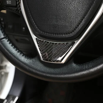 За Toyota Corolla 2014 2015 2016 2017 2018 Мек тампон върху лентата на волана на колата е от въглеродни влакна, стикер, автомобилни аксесоари