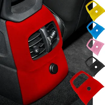 Замшевый пух, декорация на задните вентилационни отвори, защитно покритие за BMW MINI Cooper 2018-2020 F60, аксесоари за интериор на автомобила