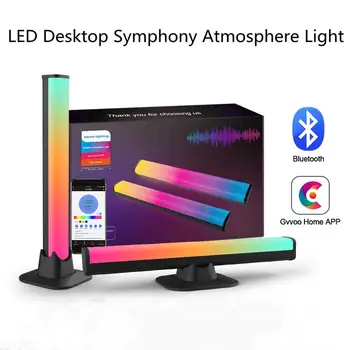 Интелигентен led с тенис лека нощ Домашен нощни декор за хола Цветни RGB приложение за синхронизиране на музика Дистанционно USB лампа
