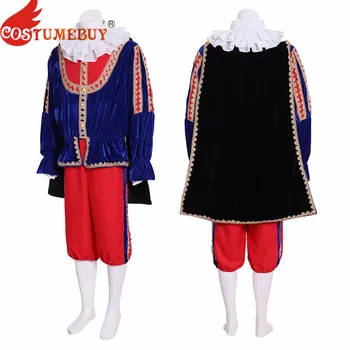 Костюм Купи Средновековен костюм на принц Тудор Cosplay костюм Елизаветинский костюм възрастни мъжки костюми на Хелоуин по поръчка
