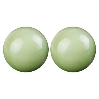 Масажна топка от прозрачен кристал, масажна топка за здравето, 2 бр., удобен на пипане мрамор зелен топката Baoding за упражнения за ръцете