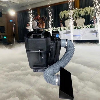 Низколежащая димна машина Nimbus 3500 W за приготвяне на сух лед, за сватбени партита