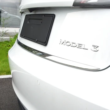 Нов тампон на задния капак на багажника, малка перука на темето на задната врата, декоративна лента за Tesla Model 3 2018 2019 2020, аксесоари за стайлинг на автомобили