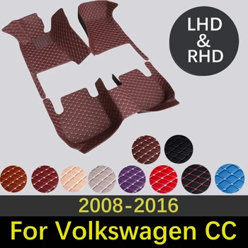 Обичай кожени автомобилни стелки за Volkswagen VW Passat CC 2008 ~ 2016 Хетчбек, аксесоари за интериорен дизайн, килими, подложка за полагане на автомобила