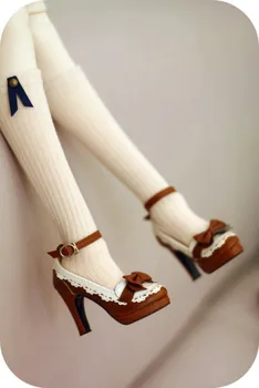 Обувки за кукли BJD подходящ за 1/3 A3 DZ SD16 жена размер на ретро лък за прислужница на токчета 3 цветове в аксесоарите за кукли
