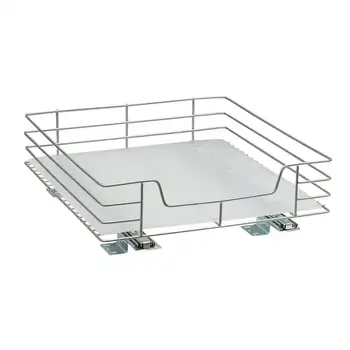 Сребърна широка многофункционален метален шкаф за съхранение, органайзер - подобри организацията на кухня и оптимизиране на пространството в дома или