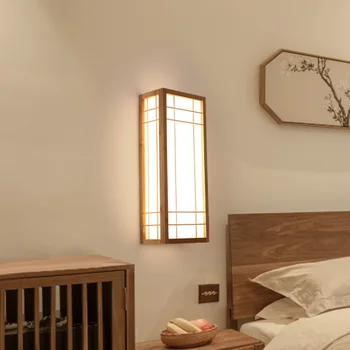 Съвременен японски монтиран на стената лампа в стил татами, изчистен, с монтиран на стената лампа, led за всекидневната, орнаменти, огледала за баня, коридорного осветление