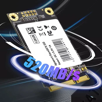 Твърди дискове MSATA Със Скорост на четене и запис 520/450 Mbit/s, SSD Хард Диск, Преносимо устройство за Съхранение, за Настолен компютър