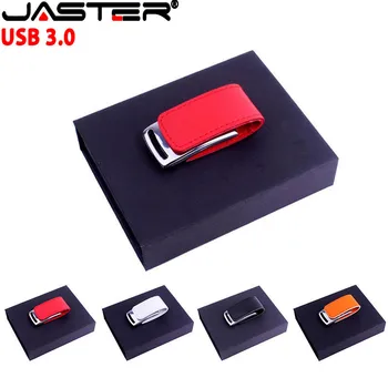Флаш памет JASTER USB 3.0 е Безплатна цветна Кожа с потребителски логото + Подарък Кутия Писалка-устройство сватбен подарък 128 GB диск U Hi-Speed Memory stick