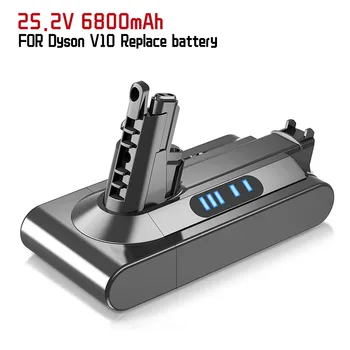 Эрзац-батерия V10, 25,2 В 6800 mah SV12 Батерия за Дайсън V10 Подреждане V10 Absolute V10 Акумулаторна пръчка Staubsauger