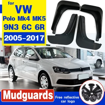 за Volkswagen VW Polo Mk4 MK5 9N3 6C 6R 2005 ~ 2017 г. splash охрана на Крилото, Щитове, Аксесоари за Брызговиков 2006 2010 2015 2016